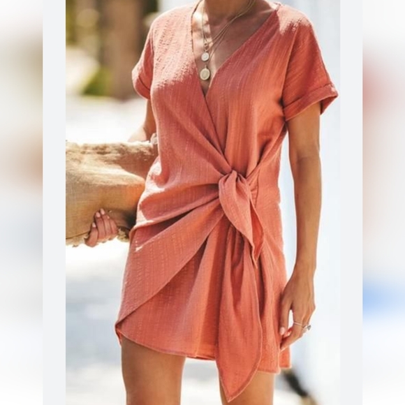 Lulus Rose Wrap Dress NWT - Picture 2 of 11
